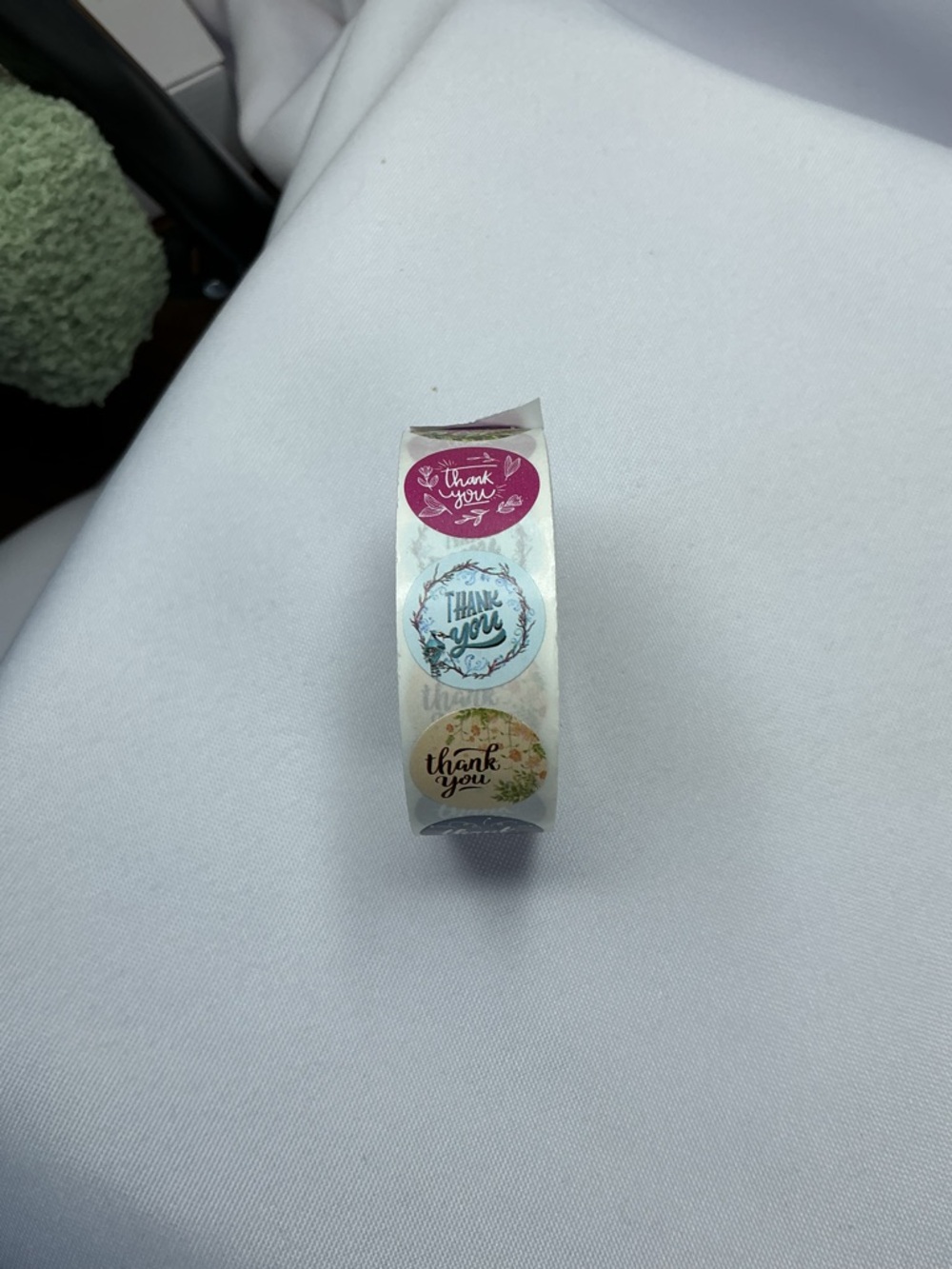 ★ Floral Thank You Sticker Roll Round Labels Small Business Packaging